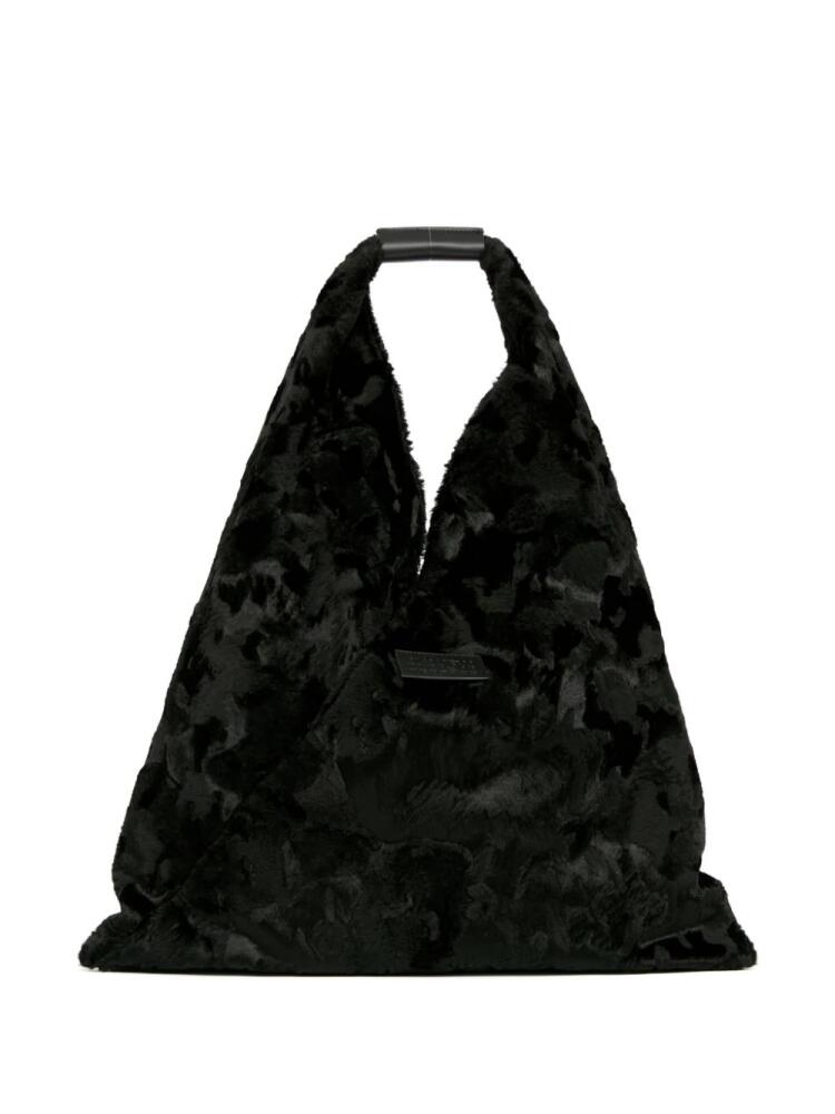 MM6 Maison Margiela Classic Japanese faux-fur tote bag - Black Cover