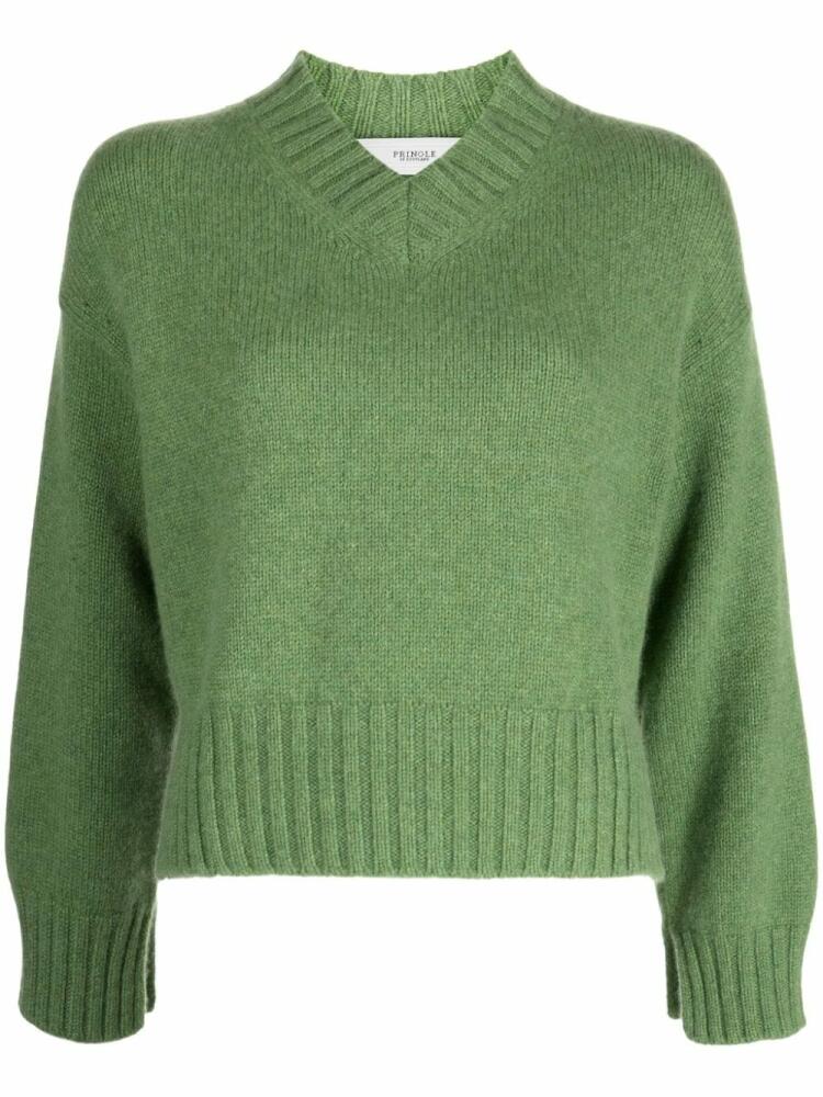 Pringle of Scotland V-neck cashmere jumper - Green Cover