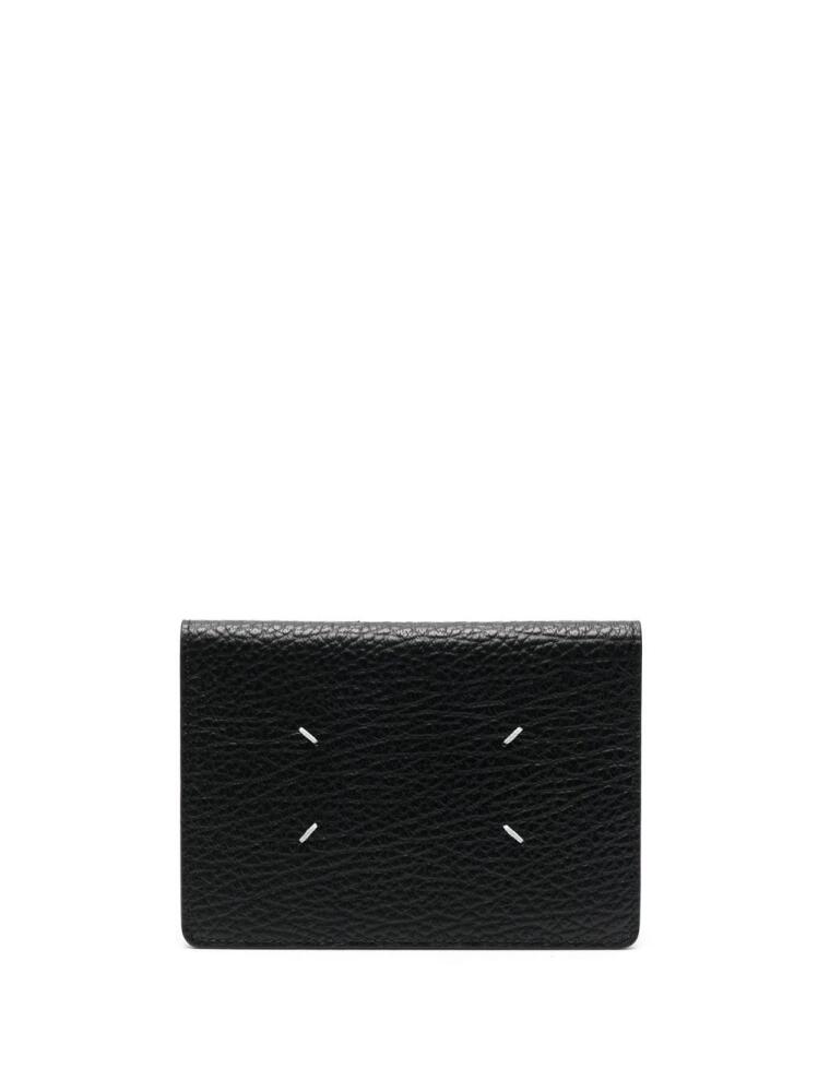 Maison Margiela four-stitch leather document holder - Black Cover