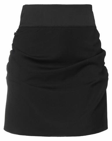 Haveone Woman Mini skirt Black Polyester, Viscose, Synthetic fibers Cover