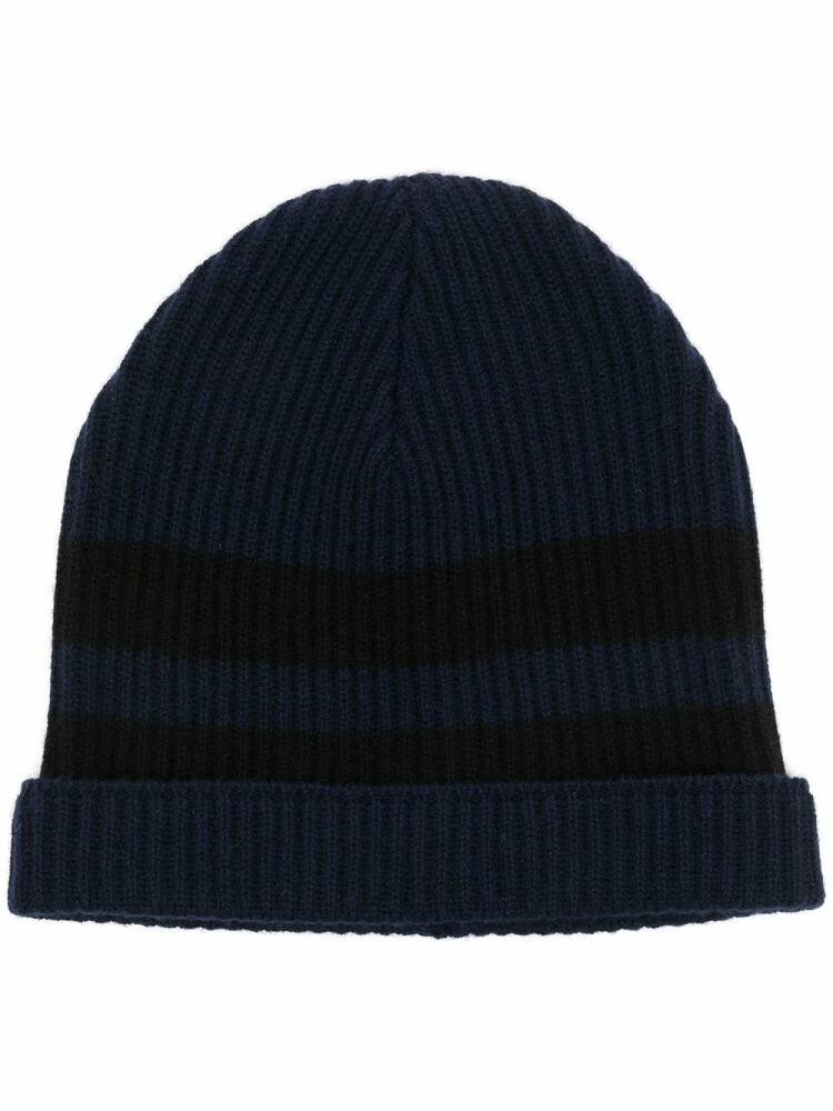 Cashmere In Love Bia cashmere striped beanie - Blue Cover