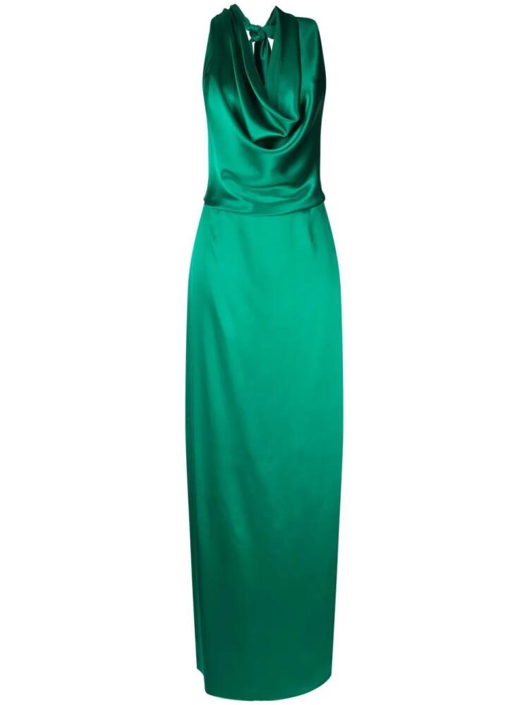 VOZ cowl-neck halterneck maxi dress - Green Cover