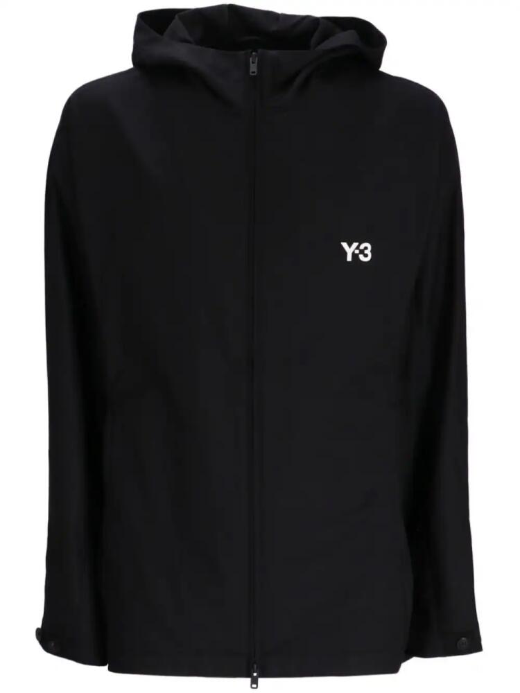 Y-3 logo-print track jacket - Black Cover