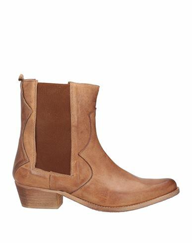 Geneve Woman Ankle boots Tan Leather Cover