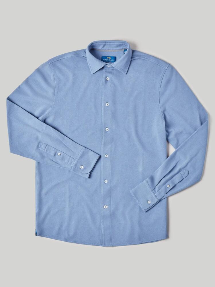 Robert Talbott Foster Long Sleeve Knit Shirt in Legacy Blue Cover