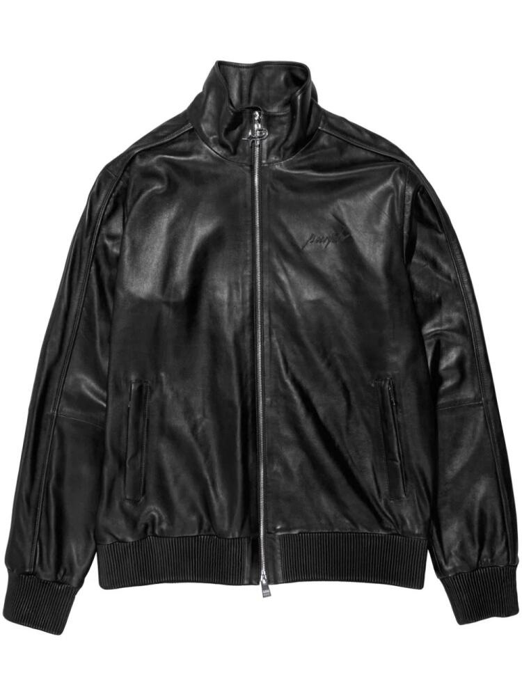 Purple Brand zipped leather jacket - Black Cover