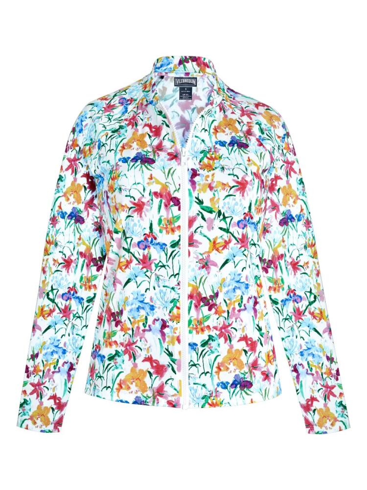 Vilebrequin Happy Flowers zip-up jacket - White Cover