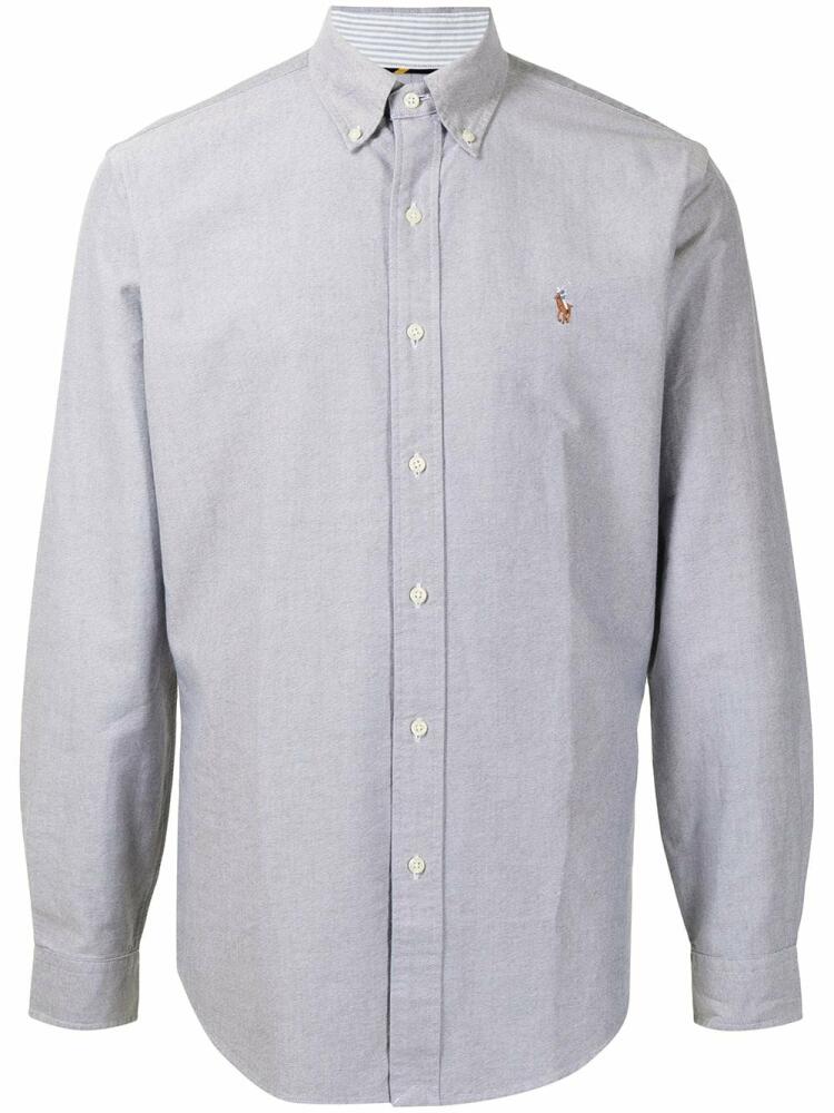 Polo Ralph Lauren embroidered-motif long-sleeve shirt - Grey Cover