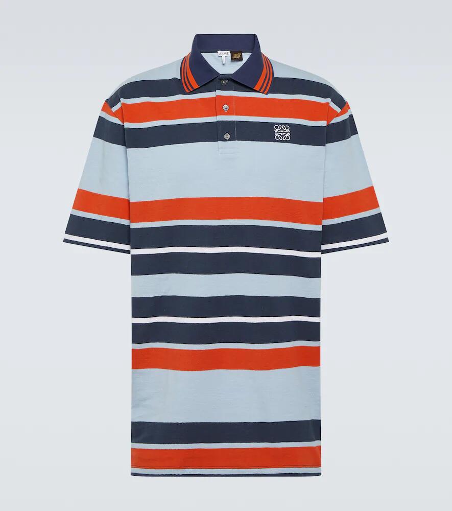 Loewe Paula's Ibiza striped cotton and linen polo shirt Cover