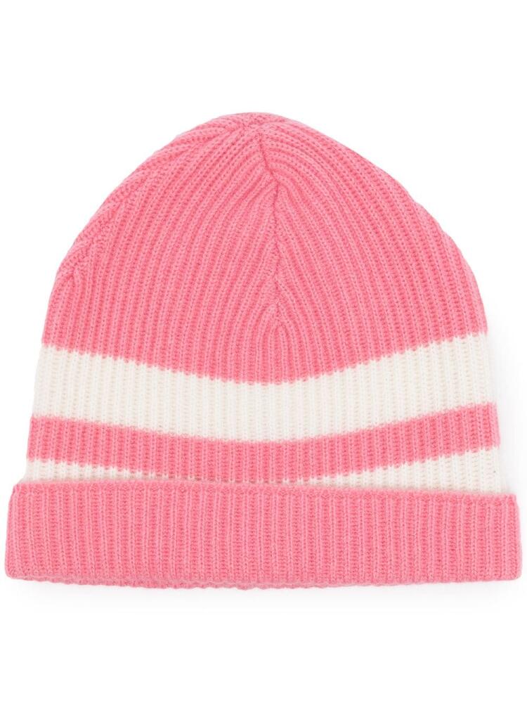 Cashmere In Love Bia cashmere-striped beanie - Pink Cover