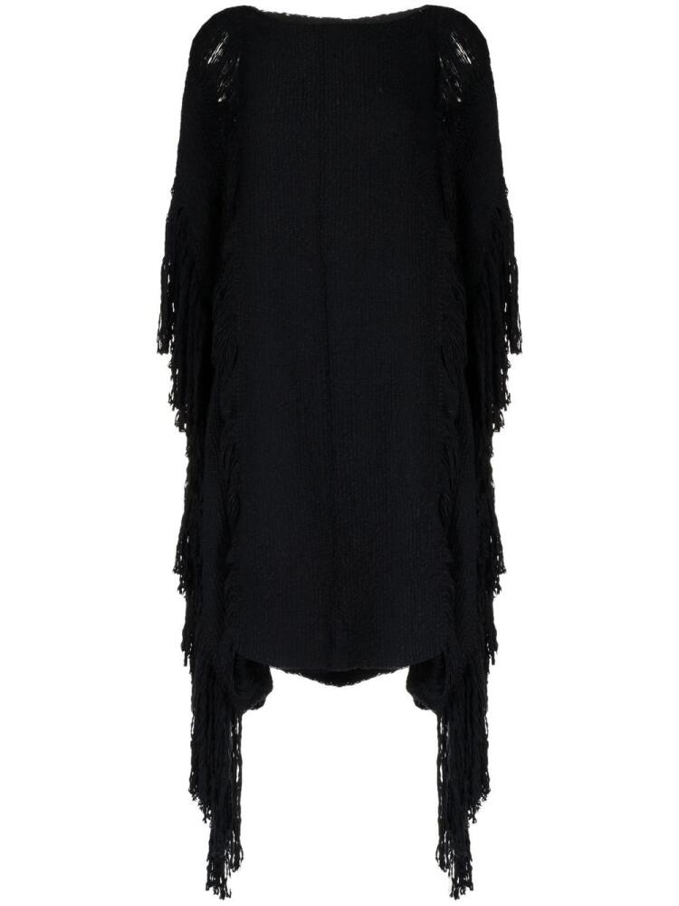 VOZ Lace Fringe Manta knitted top - Black Cover