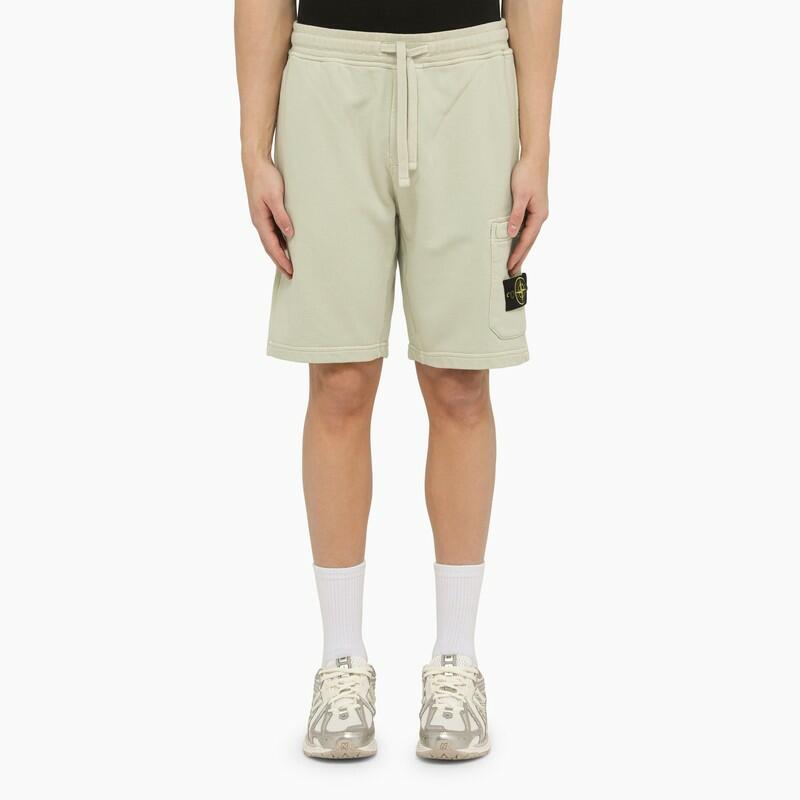 Stone Island Pistachio-coloured cotton bermuda shorts Cover