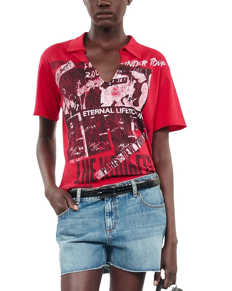 The Kooples Red Eternal Life Tour Graphic Tee Cover