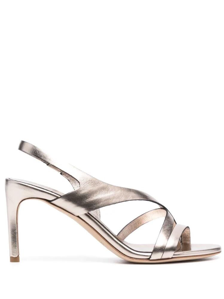 Del Carlo 85mm slingback-strap detail sandals - Neutrals Cover