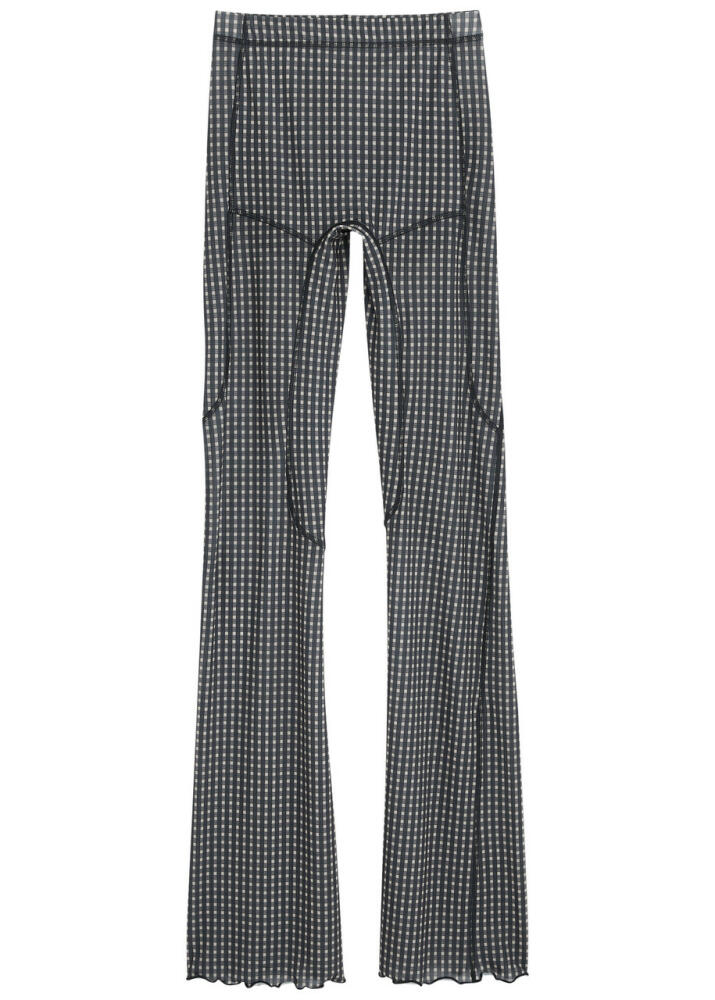 Knwls Halcyon Gingham Stretch-jersey Leggings - Grey Cover