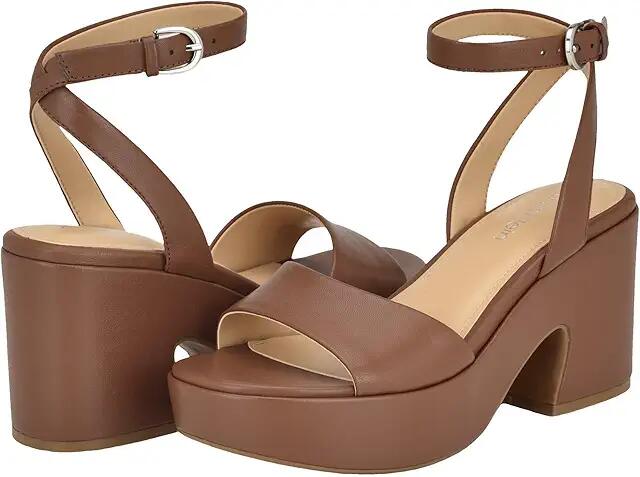 Calvin Klein Summer (Medium Brown Leather) Women's Dress Flat Shoes Cover