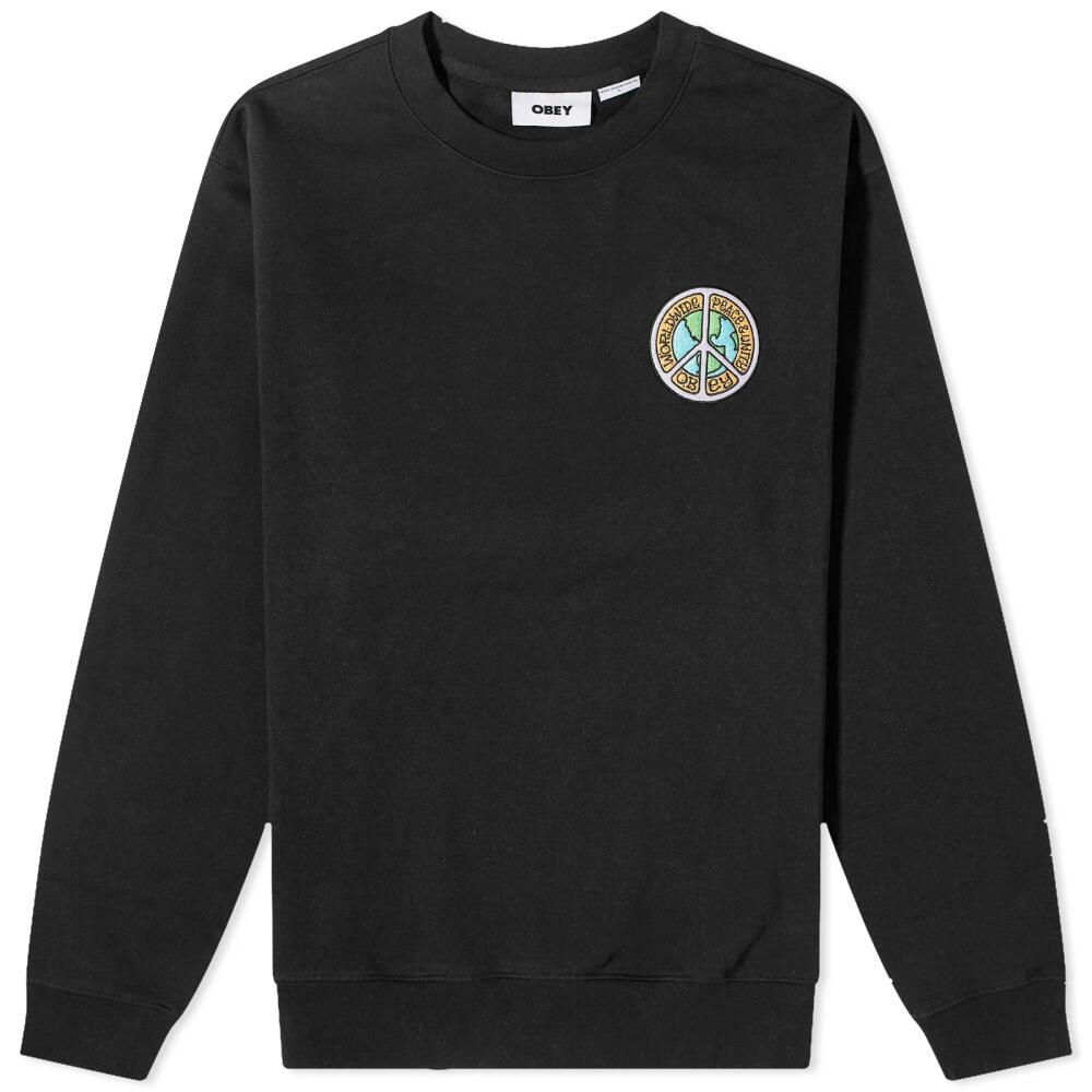 Obey Men's Peace and Unity Crew Sweater in Black Cover