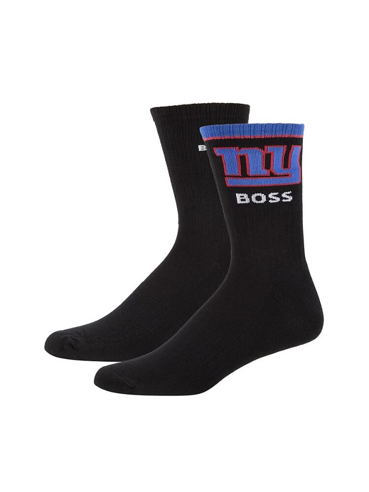 BOSS Men's 2-Pack Logo Crew Socks - Black Cover