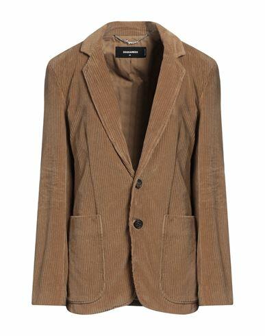 Dsquared2 Woman Blazer Camel Cotton, Elastane, Calfskin Cover