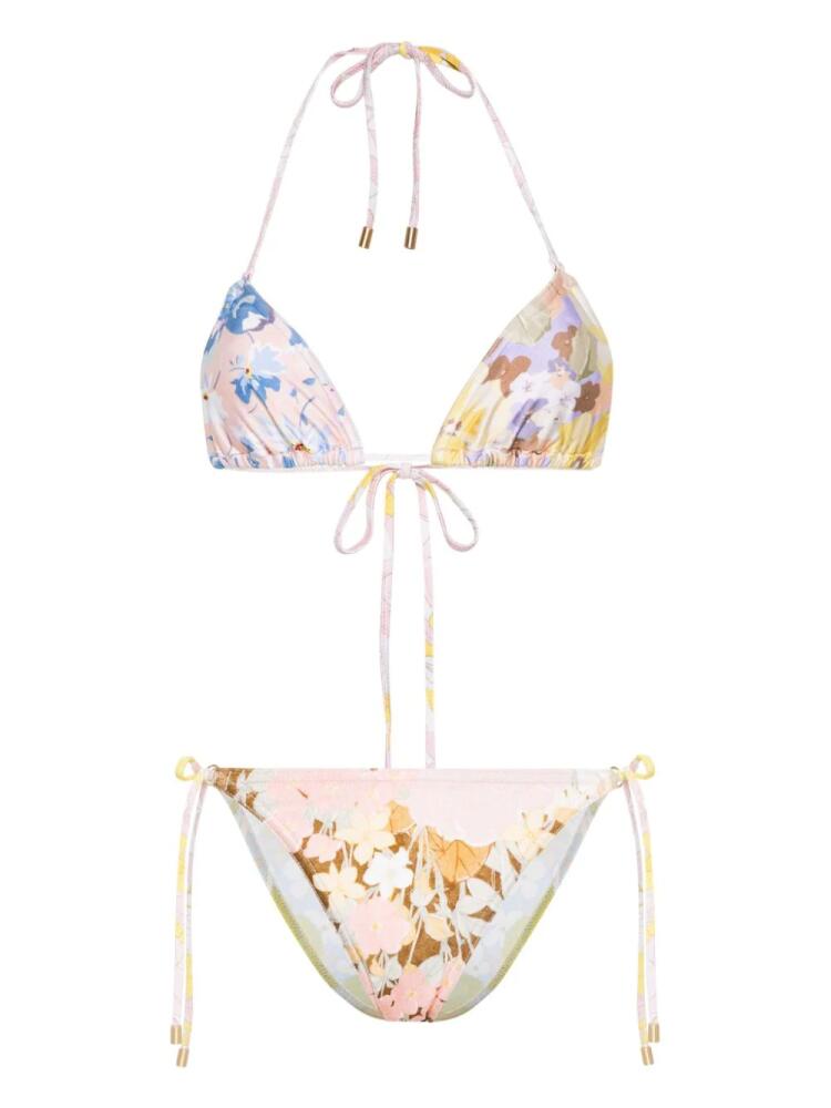 ZIMMERMANN floral-print triangle bikini - Neutrals Cover