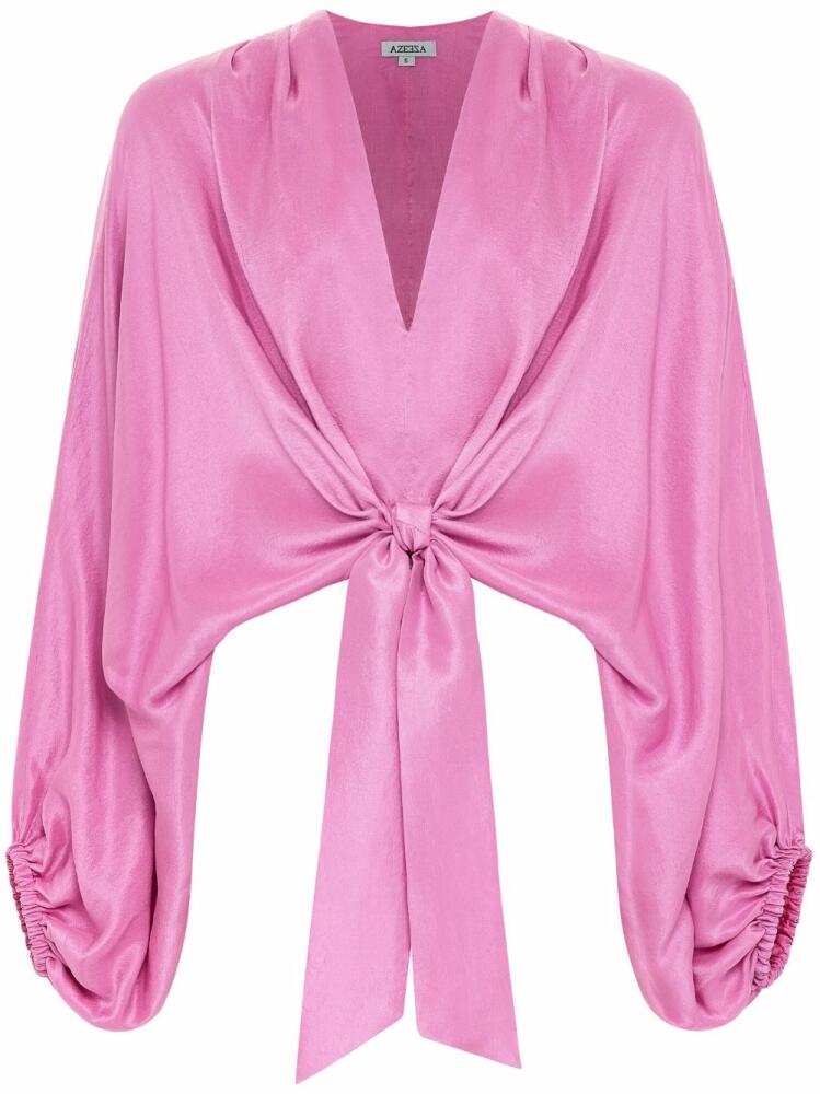 AZEEZA Culhane twisted silk blouse - Pink Cover