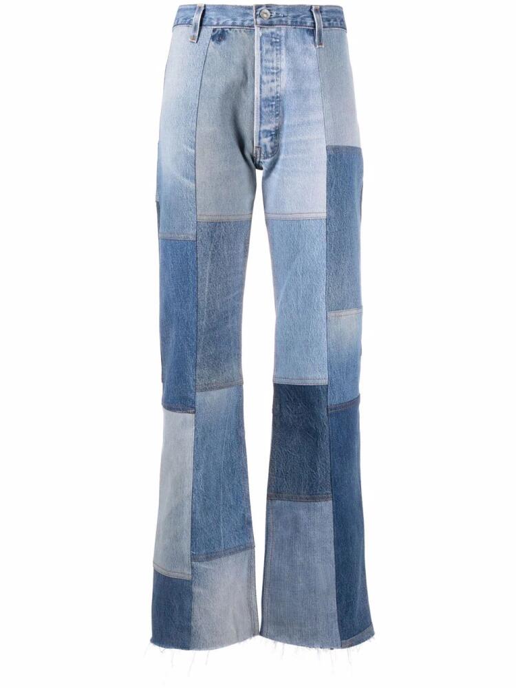 RE/DONE patchwork bootcut jeans - Blue Cover