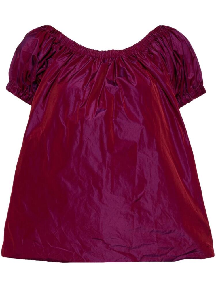 Molly Goddard babydoll taffeta blouse - Purple Cover