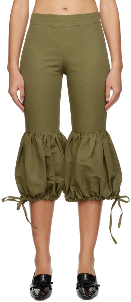 Paula Canovas Del Vas Khaki Paneled Trousers Cover