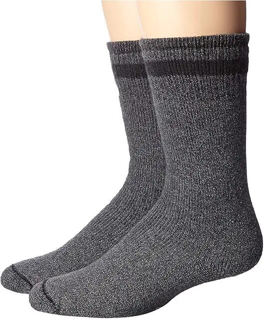 Wigwam Super Boot 2-Pack (Charcoal) Men's Crew Cut Socks Shoes Cover