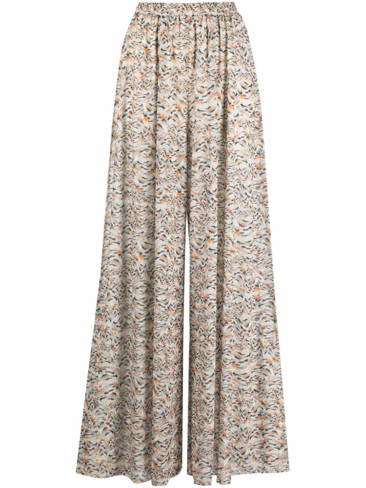 Patrizia Pepe graphic-print trousers - Neutrals Cover