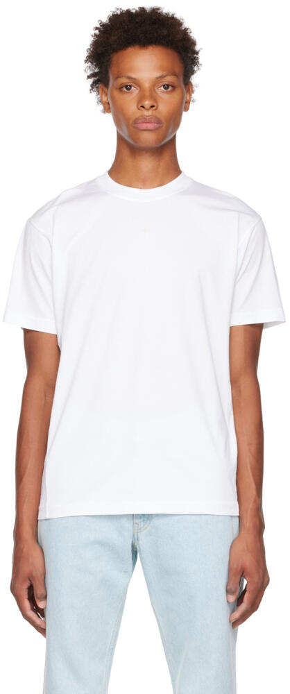 Stone Island White Embroidered T-Shirt Cover