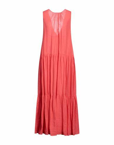 Antonelli Woman Maxi dress Coral Linen Cover