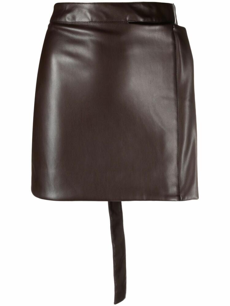 Eckhaus Latta high-waisted belted mini skirt - Brown Cover