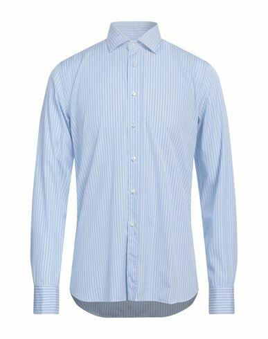 Tagliatore Man Shirt Light blue Size 15 ¾ Cotton Cover