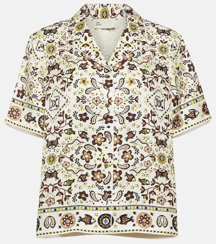 Tory Burch Printed silk shirt Cover