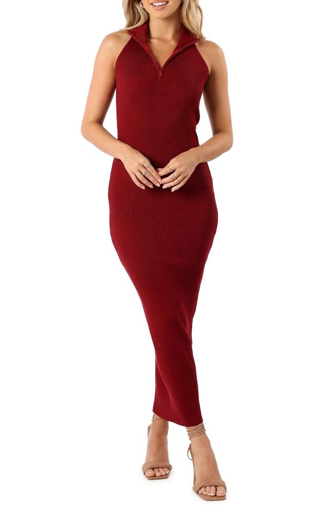 Petal & Pup Renee Rib Knit Halter Dress in Red Cover