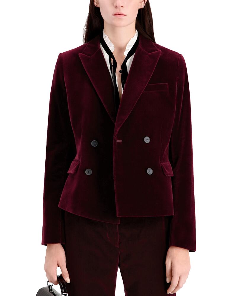 The Kooples Sweet Velvet Double Breasted Jacket Cover