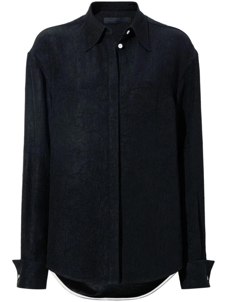 Proenza Schouler crinkled satin-finish shirt - Black Cover