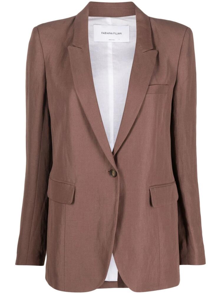 Fabiana Filippi single-breasted blazer - Brown Cover