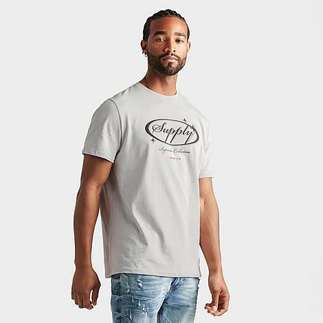 Supply And Demand Men's Aoki Graphic T-Shirt in Grey/Grey Cover