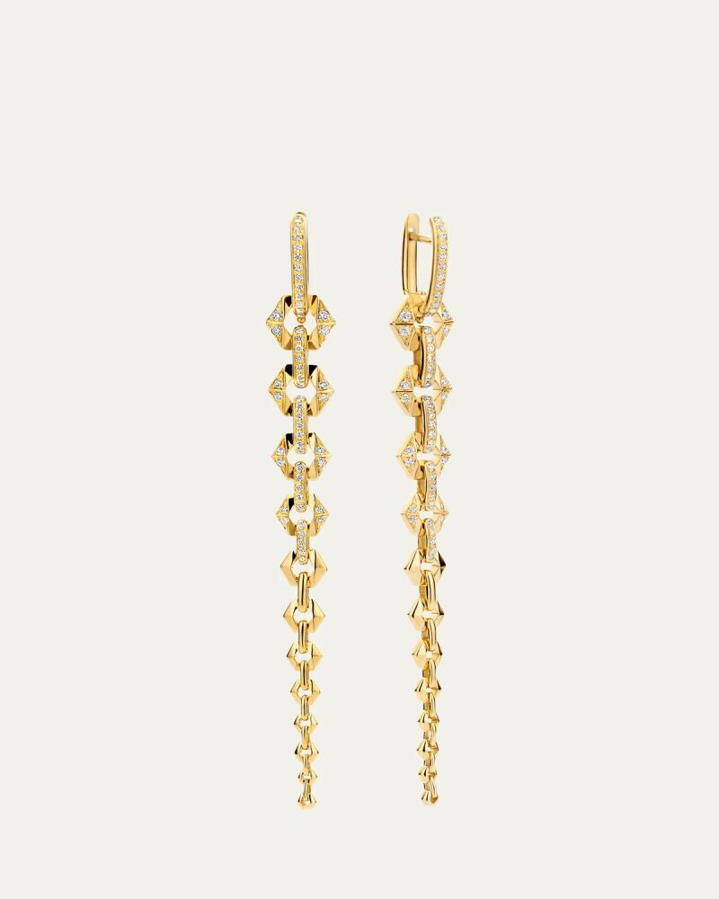 Dries Criel 18K Yellow Gold Flow Earrings with Diamonds Cover