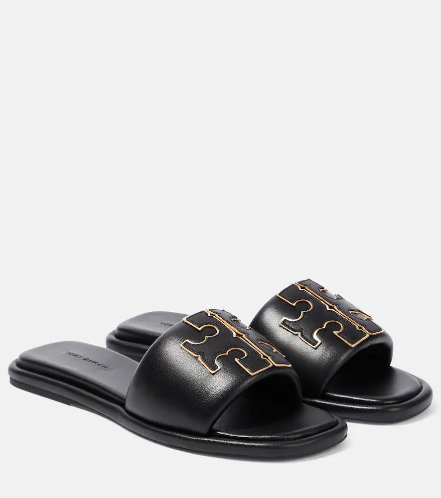 Tory Burch Double T leather slides Cover