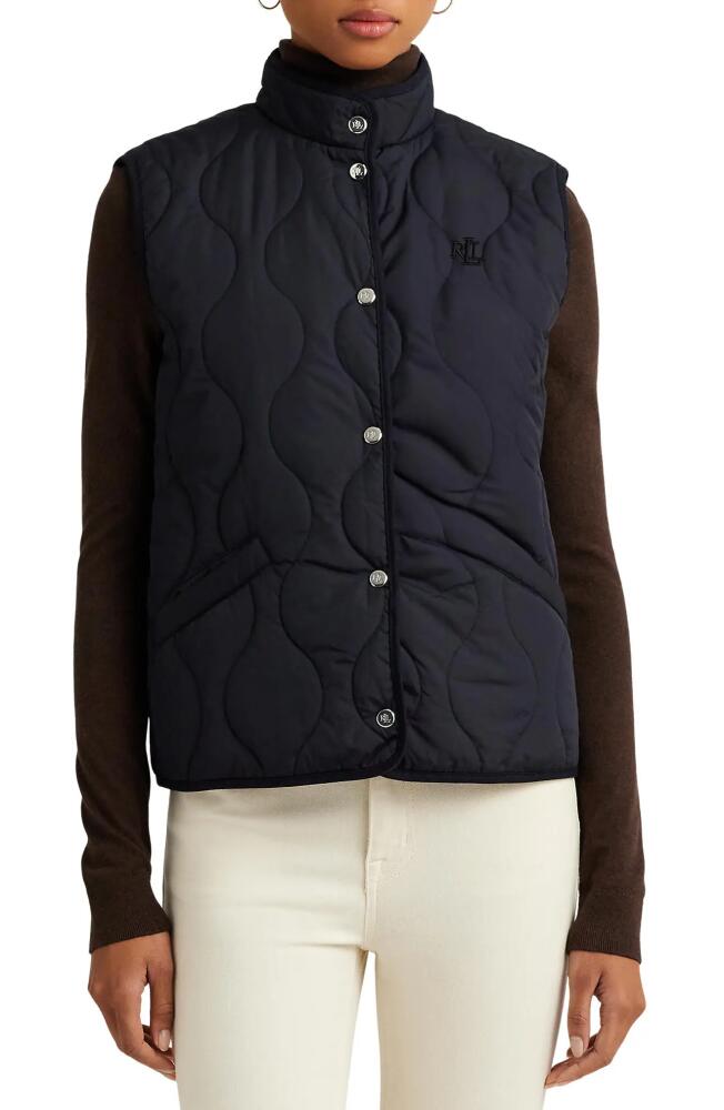 Lauren Ralph Lauren Lauren Quilted Snap-Up Vest in Dark Navy Cover