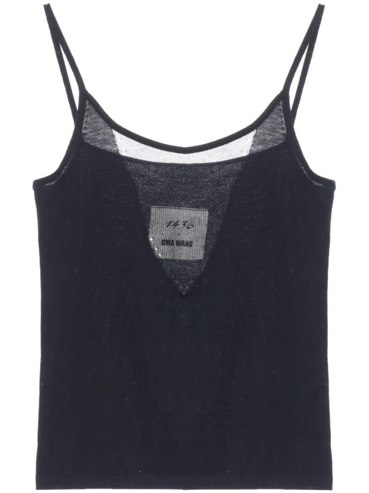 Uma Wang Hollow cashmere top - Black Cover