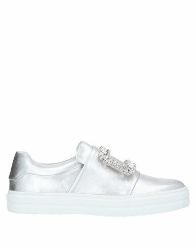 Roger Vivier Woman Sneakers Silver Soft Leather Cover