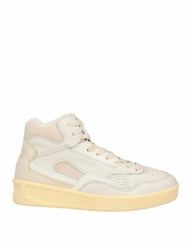 Jil Sander Woman Sneakers Light grey Textile fibers, Soft Leather Cover