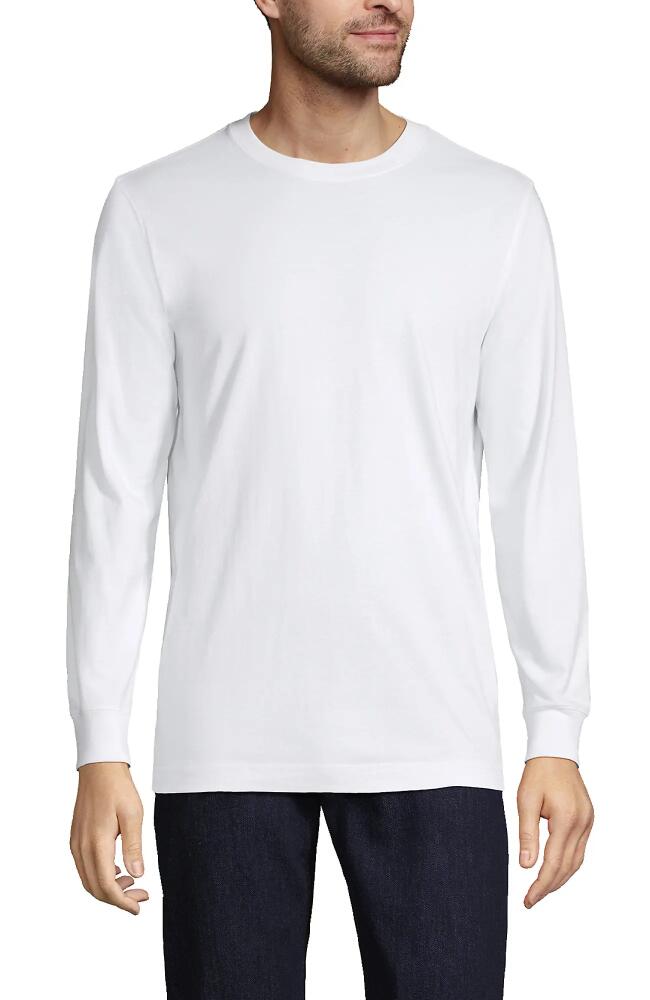 Lands' End Super-T Long Sleeve T-Shirt in White Cover