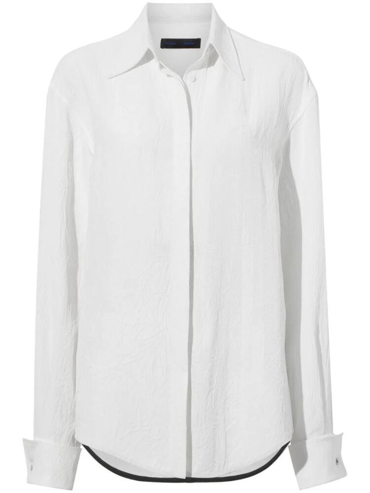 Proenza Schouler crinkled satin-finish shirt - White Cover