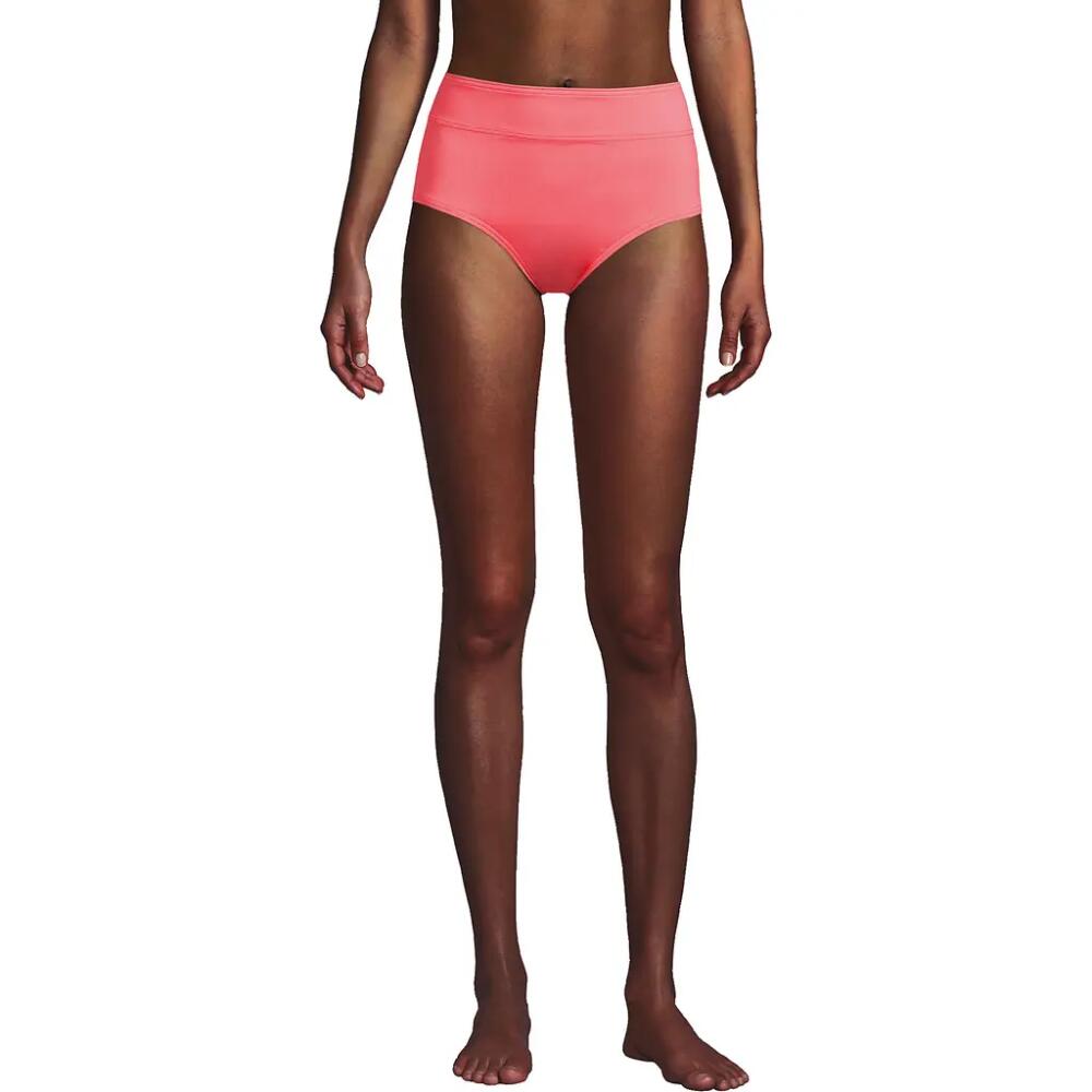 Lands' End Tummy Control High Waisted Bikini Bottoms in Wood Lily Cover