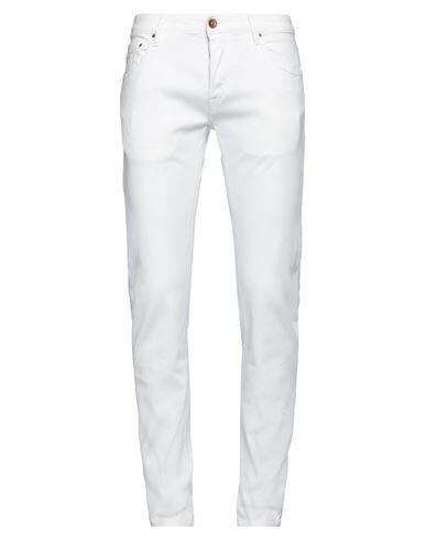 Hand Picked Man Pants White Cotton, Polyurethane Cover